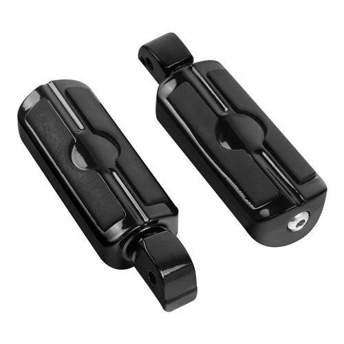 Black Rear Passenger Foot Pegs Fit For Harley Softail Fat Bob Street Bob 18-21