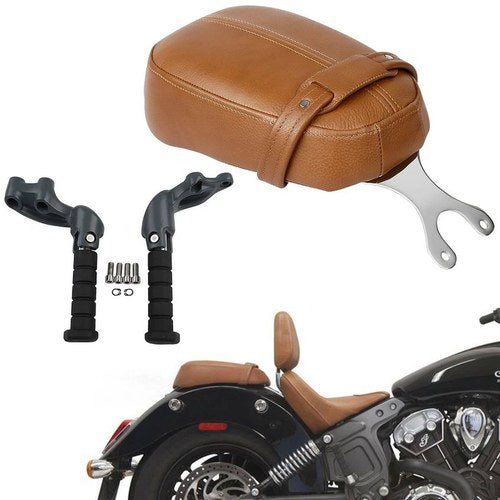 Rear Passenger Seat & Black Footpegs Fit For Indian Scout 2015-2024 Scout Sixty