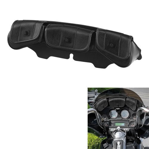 Fairing Pouch Windshield Bag 3 Pocket Fit For Harley Touring Street Glide