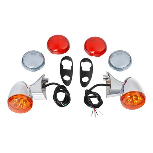 LED Turn Signals Light Bracket Fit For Harley Touring Road Glide Fltr 2015-2024