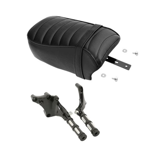 Passenger Seat Pillion W/ Footpegs Fit For Harley Iron Sportster 883 1200 16-23