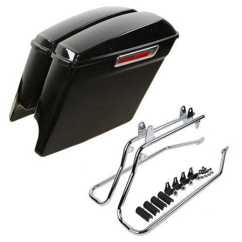 Hard Saddlebags W/ Conversion Brackets Fit For Harley Softail Heritage Deluxe