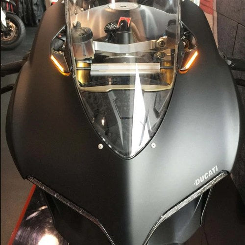 New Rage Cycles For 11-14 Ducati 1199 Panigale Mirror Block Off Turn Signals