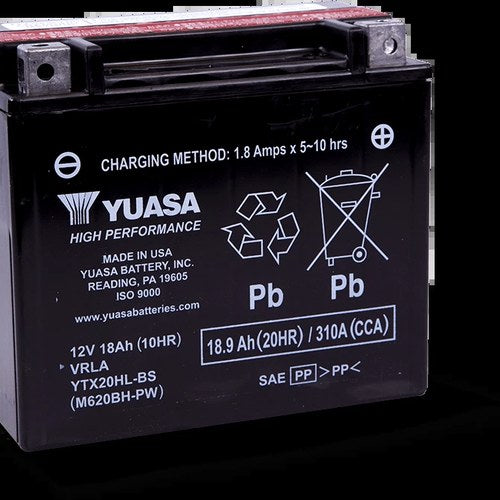 Yuasa For YTX20HL-BS-PW High Performance Agm Battery (Bottle Supplied)
