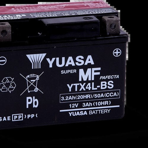 Yuasa YTX4L-BS Maintenance For Free Agm 12 Volt Battery (Bottle Supplied)