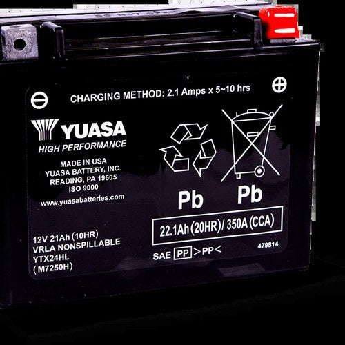 Yuasa YTX24HL Maintenance For Free Agm 12 Volt Battery