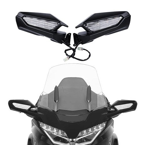 L&R Rearview Mirror LED Turn Signal Fit For Honda Goldwing 1800 GL1800 2018-2025