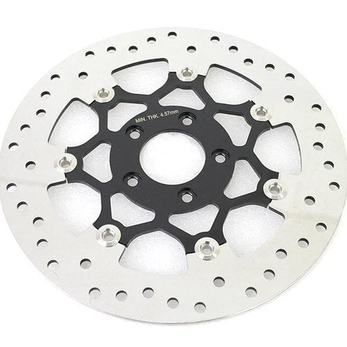 V-Twin 78524BP Floating Stainless Steel Black & Polished For 11.8 Inch Front