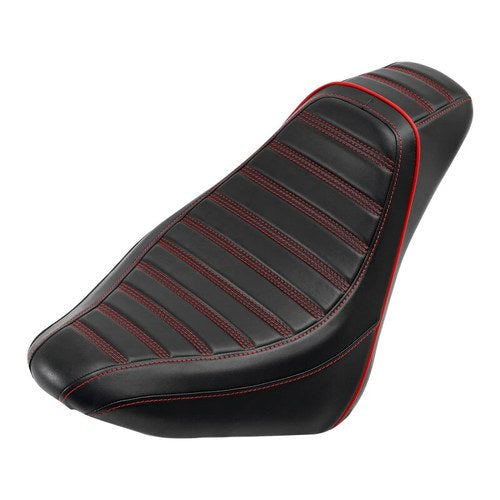Red Stitching Rider Driver Seat Fit For Harley Softail Street Bob Slim 2018-2023