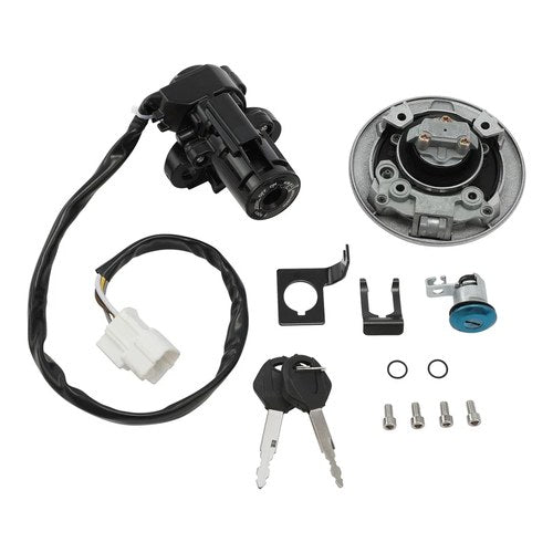 Ignition Switch Fuel Gas Cap Lock Key Fit For Kawasaki Ninja 650 EX650 2017-2023