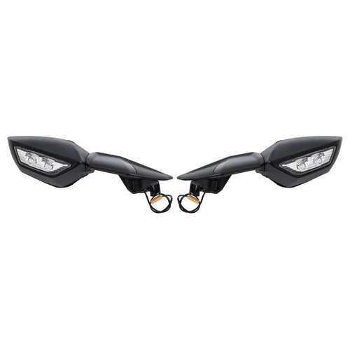 Rear View Side Mirrors Turn Signal Fit For Kawasaki Ninja H2 15-24 ZX1000 15-18