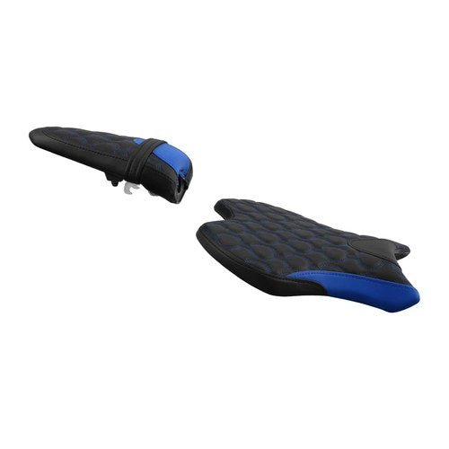 Black+Blue Driver Rider Passenger Seat Fit For Yamaha Yzf R6 YZF-R6 2017-2022
