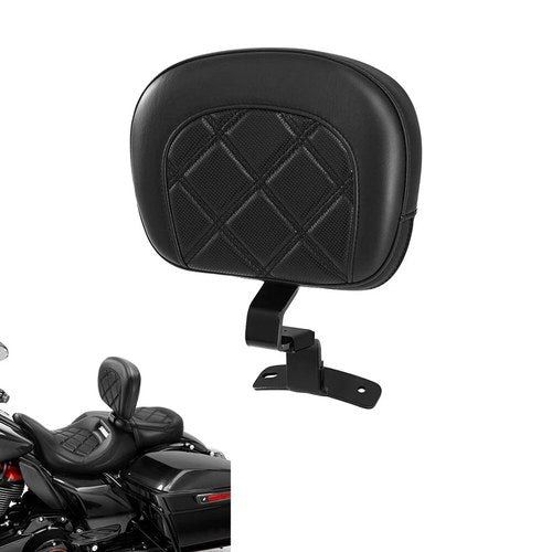 Driver Rider Backrest Pad Fit For Harley Touring Road King Electra Glide 09-23