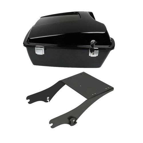 Chopped Trunk W/ Mount Rack Fit For Harley Street Glide Road King 1997-2008 2007