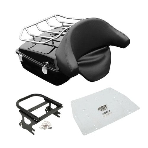 Chopped Trunk Backrest Mount Plate Fit For Harley Touring Street Glide 97-2008