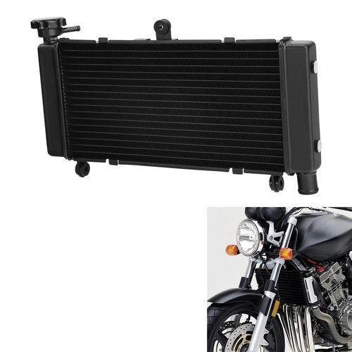 Black Motorcycle Radiator Cooler Cooling Fit For Honda CB600F Hornet 1998-2006