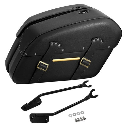 Black Detachable Saddlebags Fit For Harley Fat Boy Breakout Fxbrs Flfbs 18-23