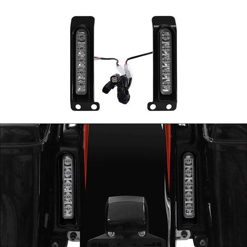 Saddlebag Filler Support LED Light Fit For Harley Electra Glide Road King 14-23