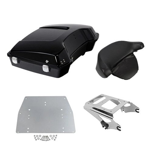 5.5'' Razor Trunk Backrest Mount Fit For Harley Touring Road Street Glide 09-13