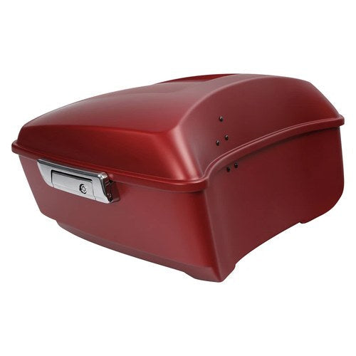 King Trunk Fit For Harley Touring Road Street Glide 2014-up Wicked Red Denim