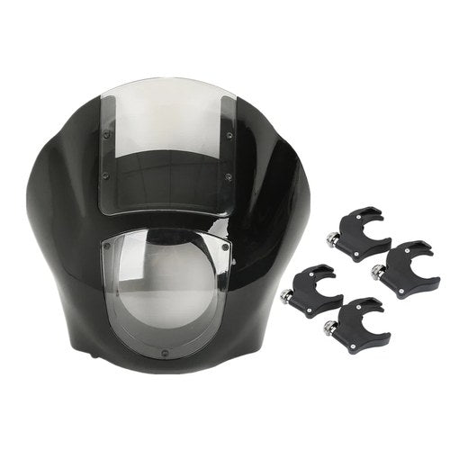 Quarter Head Fairing Windshield & 49mm Fork Clamp Fit For Harley Sportster Dyna