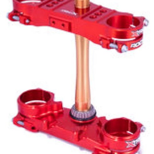 XTrig Rocs Tech Triple Clamp for Honda Crf 250R & 450R 22mm Offset M12 Red