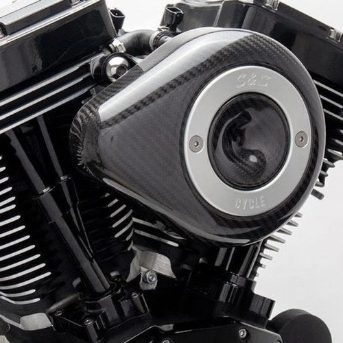 S&S Cycle For 2017+ M8 Models Stealth Air Cleaner Kit With Carbon Fiber Cover –