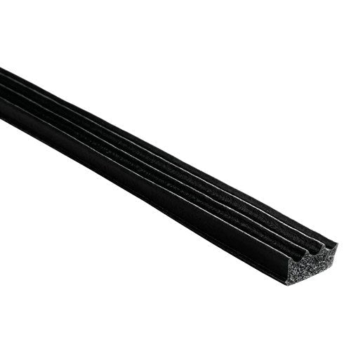 Fairchild RS1007-50 Epdm Black Sponge Rubber Foam Seal w Psa Tape & Ribs