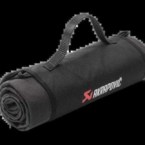 Akrapovic Picnic Blanket Black/Grey with Water-Resistant Base and Carrying Bag