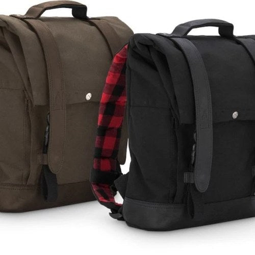 Burly Brand For Voyager Back Pack - Dark Oak, Waxed Canvas & Leather