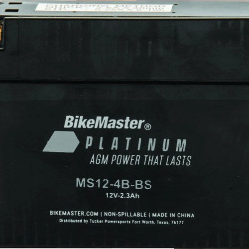 BikeMaster Agm Battery MS12-4B-BS – Fits Yamaha SR400 & Ttr Models