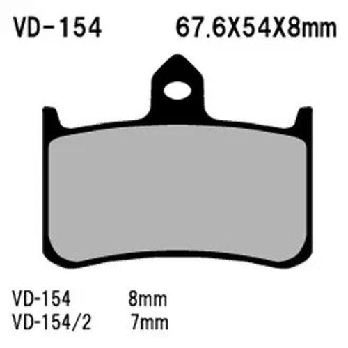 For Honda RVF750R 1994-1998 Vesrah VD-154 Front Organic Semi-Metallic Brake Pads