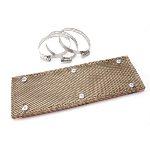 Dei Pipe Shield 6in w x 1ft - w/ Stainless Steel Clamps - Titanium