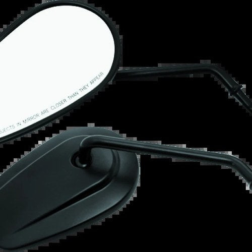 Bikers Choice Black Tapered Long Stem Mirrors Pr