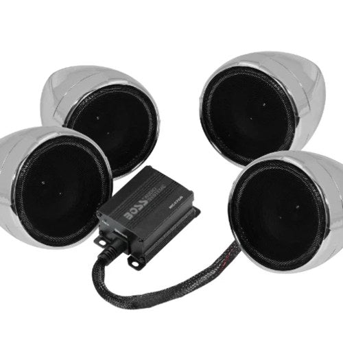 Boss Audio Systems Motorcycle Speaker Amplifier/ Bluetooth/ 3in Speakers Pair-