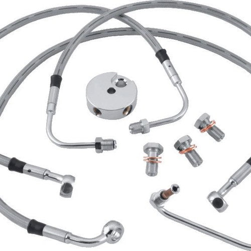 Twin Power Stainless Steel Brake Line Kit for Harley Davidson Flhr Models