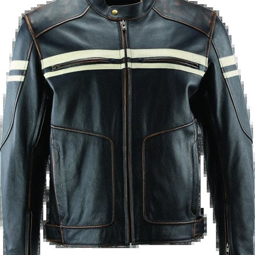 Kuryakyn River Road Hoodlum For Vintage Leather Motorcycle Jacket - Medium