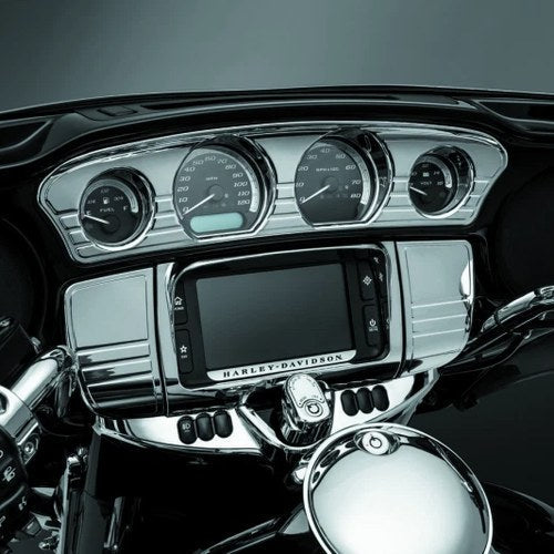 Kuryakyn Deluxe Tri-Line Stereo Trim Kit for 2014-2015 Harley Touring Models