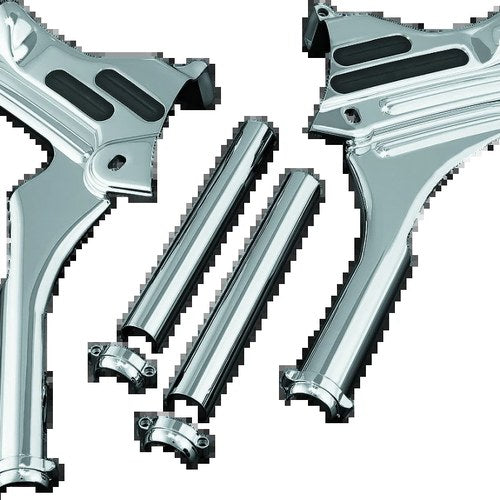 Kuryakyn Deluxe Neck Cover Kit for Harley Touring Models – Chrome Finish