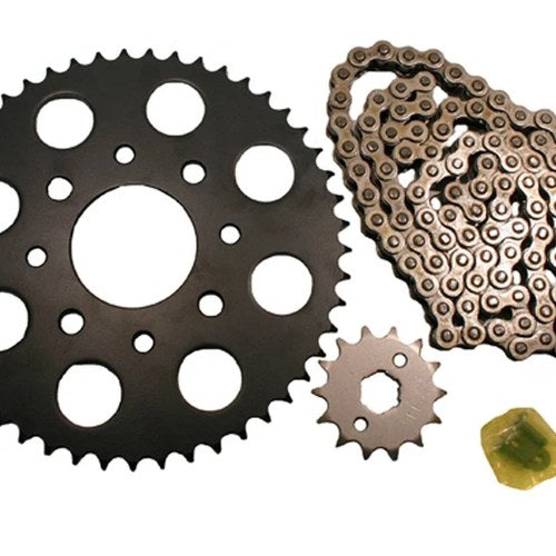 Honda XL100, 1974 1975 1976, Chain and 14/49 Sprocket Set - XL 100
