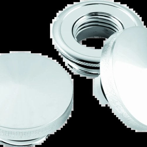 Bikers Choice 82-Up Chrome Pointed Gas Cap Set With Paint Savers