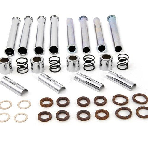 Motorshop 72629B Pushrod Cover Kit - Chrome Upper & Lower Covers with Seals