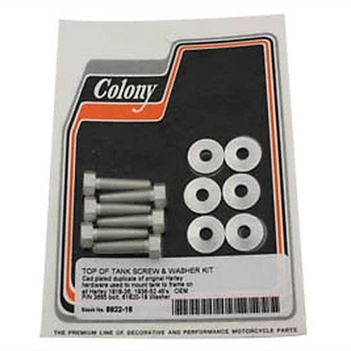Colony Top of Gas Tank Screw Kit - Cadmium Finish