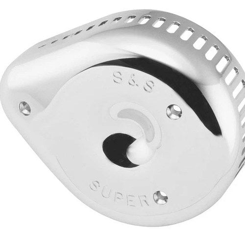 S&S Replacement Slasher Teardrop Air Cleaner Cover Chrome