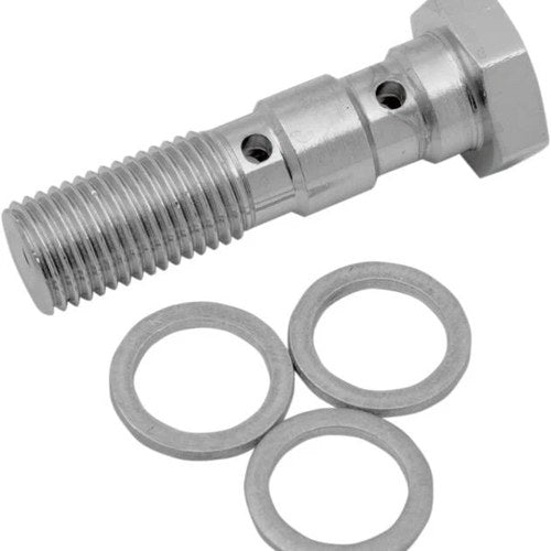 DS 3/8"-24 Dual Banjo Bolt Chrome