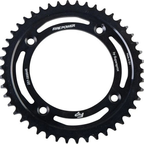 Fire Power 428 Steel Rear Sprocket 46T Black #FPS-898-46-BLK