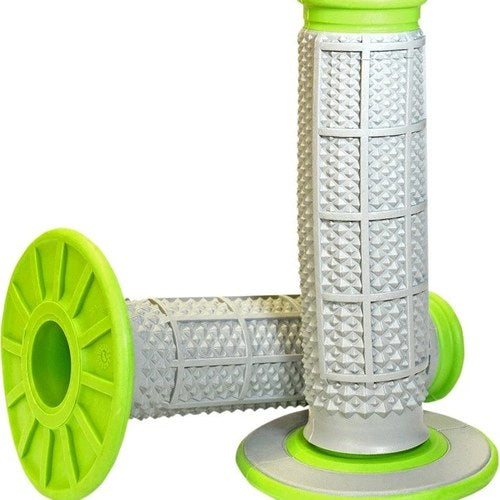 Renthal MX Dual Compound Tapered 1/2 Waffle Grips Gray/Green