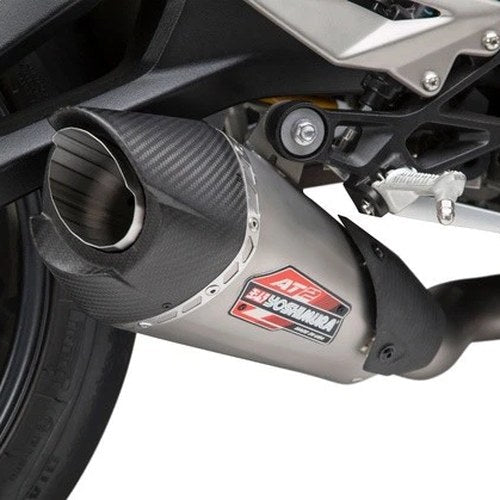 Yoshimura AT2 Street Series Works Slip-On Muffler SS/CF Triumph Street Triple