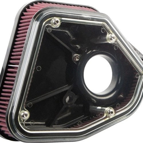 Alloy Art Boom Box Air Cleaner Kit 1.8" Black #1.8M8BP Harley Davidson