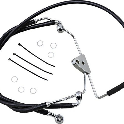 DS Vinyl Brake Line Kit Non-ABS Front +6" Harley Davidson #143616